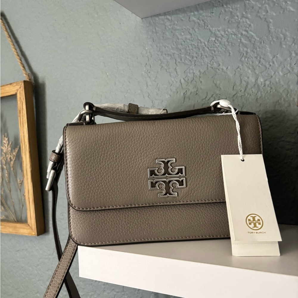 Tory Burch Gray Leather Crossbody Bag